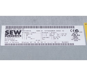 SEW EURODRIVE MOVIAXIS MXA80A-004-503-00 MXA80A00450300 