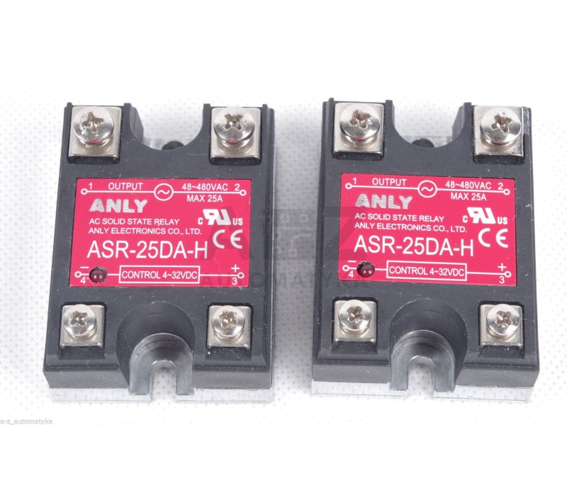 ANLY ASR-25DA-H  ASR25DAH Solid State Relay Module 4-32VDC 48-480VAC 25A ! 2PCS 