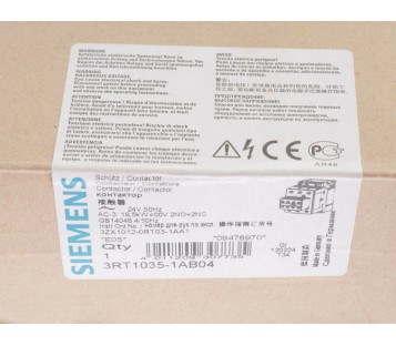 SIEMENS 3RT1035-1AB04 3RT10351AB04 ! NEW ! 