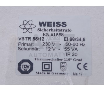 CONRAD WEISS VSTR 55/12 VSTR55/12 VSTR5512  710340 1x230VAC / 12 VAC 55  ! new !