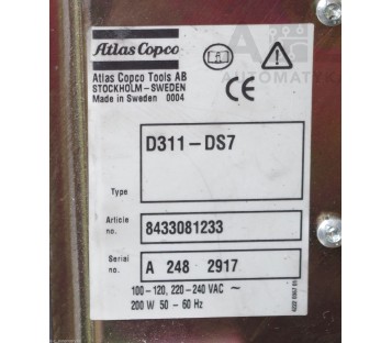 ATLAS COPCO TENSOR DS7  D311-DS7 D311DS7 D311 DS7 8433081233