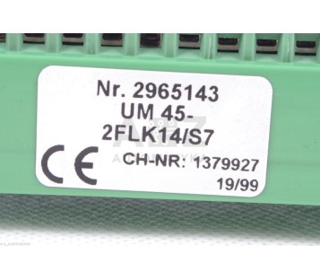 PHOENIX CONTACT UM 45-2FLK14/S7 UM452FLK14S7  2965143 1379927
