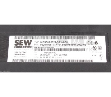 SEW MDS60A0022-5A3-4-00 MDS60A00225A3400  08264996 MDX60A0022-5A3-4-00 08227187