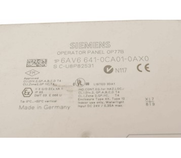 SIEMENS 6AV6 641-0CA01-0AX0 OP77B 6AV6641-0CA01-0AX0 