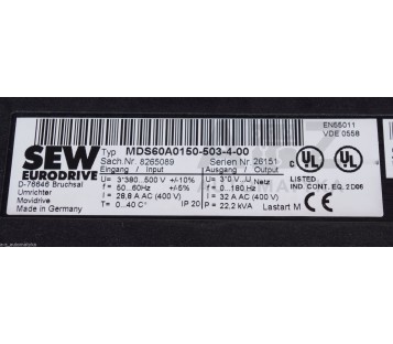 SEW MDS60A0150-503-4-00 MDS60A0150503400 8265089 MDX60A0150-503-4-00 8227136 DFP
