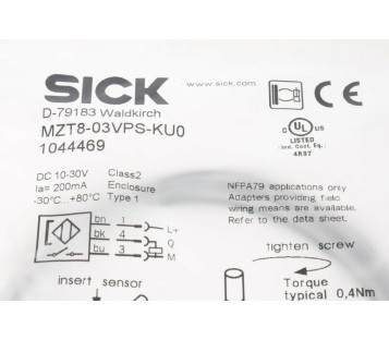 SICK MZT8-03VPS-KU0 1044469 MZT803VPSKU0  ! NEW ! 