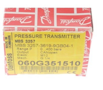 DANFOSS MBS 3257 060G351510  MBS3257 PRESSURE SENSOR 0-400BAR ! NEW ! 