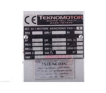 TEKNOMOTOR 55 60601030106-FK 60601030106FK MILLING SPINDLE 12000rpm 1HP 0.73kW