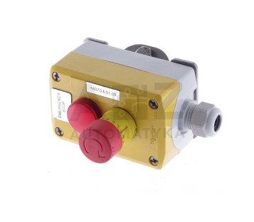 SCHNEIDER EMERGENCY STOP BUTTON WITH CASING AND MOUNT