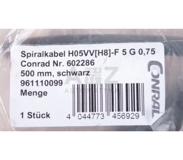 LappKabel 73222342 Spiral cable X05VVH8-F 500 mm / 1500 mm 5 x 0.75 mm² 6! NEW !