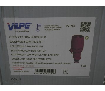 VILPE FLOW ROOF FAN 350249 ECO125P/500 ECO125P500 ! NEW !