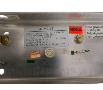 SIEMENS SIMOREG 6RA 2113-6D K26-0 6RA2113-6DK26-0