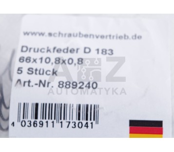 SCHRAUBENVERTRIEB DRUCKFEDER D-183 66x10,8x0,8mm 889240 ! 5PCS ! New !  Compress