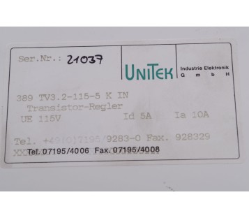 UNITEK 389 TV3.2-115-5  389TV321155 KIN 