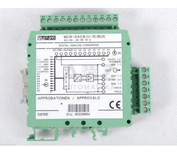 PHOENIX CONTACT 2808190 MCR-DAC8/U-10-BUS ANALOG CONWERTER 