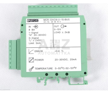 PHOENIX CONTACT 2808190 MCR-DAC8/U-10-BUS ANALOG CONWERTER 