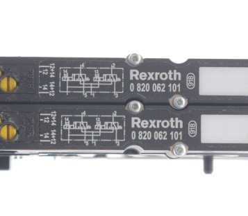 REXROTH 0 820 062 101 0820062101 2PCS + BASE UNIT SOLENOID VALVE 