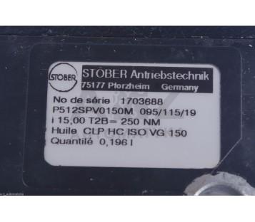 STOBER P512SPV0150M 1703688 GEARHEAD