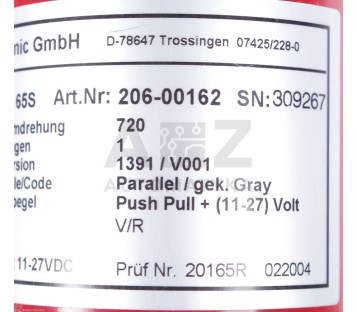 TR ELECTRONIC HE 65S HE65S 206-00162 20600162  ! NEW ! 