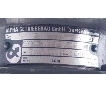 ALPHA GETRIEBEBAU SP 75-M1-5 SP75M15  