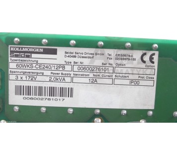 KOLLMORGEN SEIDEL 60WKS-CE240/12PB  60WKSCE24012PB 00600276101