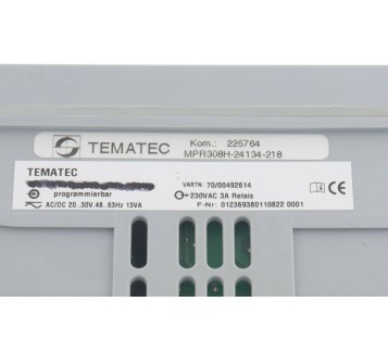 TEMATEC MPR308H MPR308H/181-000-25/000 MPR308H-24134-218