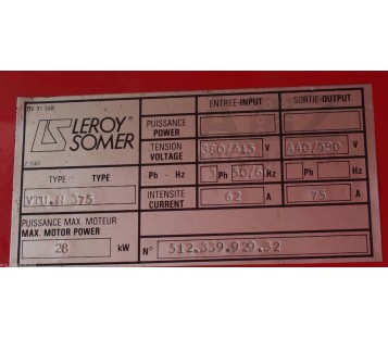 LS LEROY SOMER VTU.N 375 VTU.N375 VTUN375 28KW 440/480V 75A