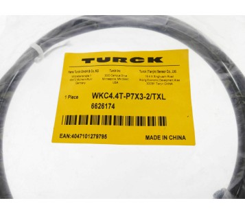 TURCK WKC4.4T-P7X3-2/TXL 6626174 WKC44TP7X32TXL 2m, M12, 4pin, PUR, LED ! NEW !