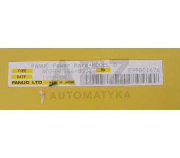 FANUC POWER MATE-MODEL D A02B-0166-B531 A02B0166B531
