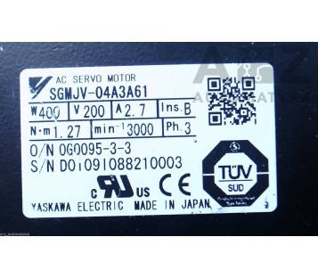 YASKAWA AC SERVO MOTOR SGMJV-04A3A61  ( SGMJV04A3A61 )