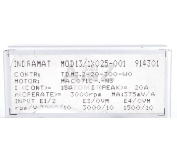 INDRAMAT MOD 13/1X025-001 ( MOD13/1X025-001 )