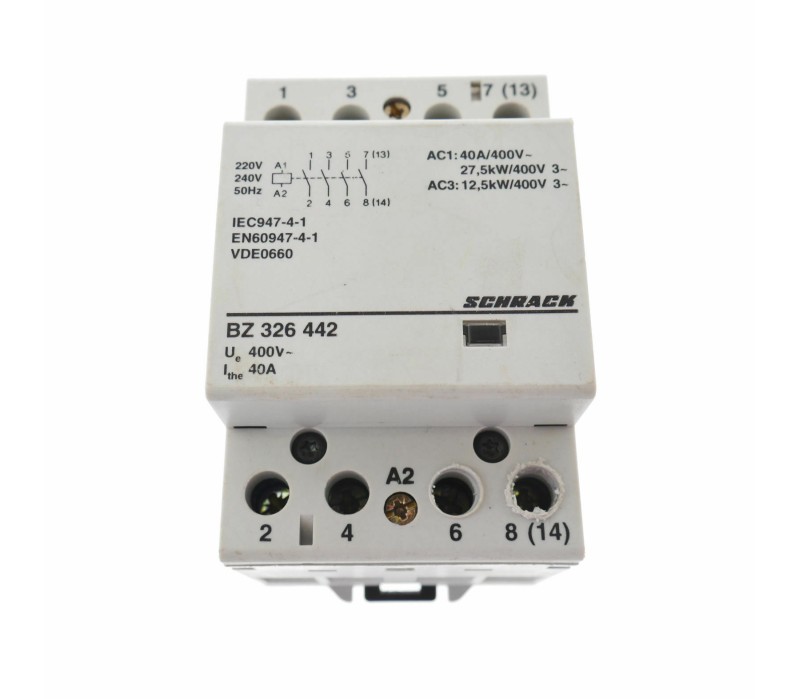 SCHRACK BZ 326 442 Modular contactor 220-240V AC COIL 