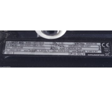 GRUNDFOS 80B2-19FT100-B NDFOS + TECHNOTRANS SPK(I)4-15/15  057.01.1315 SPK 4-15/