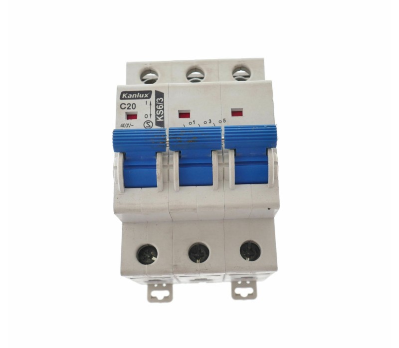 KANLUX C20 400V AC KS6/3 KS63 3 POLE CIRCIUT BREAKER