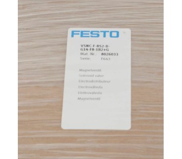 FESTO VSNC-F-B52-D-G14-F8-1B2+G 8026033  ! NEW ! 