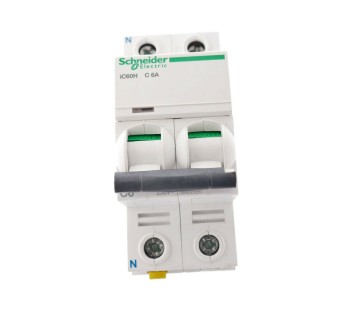 SCHNEIDER ELECTRIC IC60H C6A 6A 2 POLE CIRCUIT BREAKER