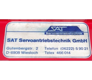 SAT SERVOANTRIEBSTECHNIK  1FT5072 OAC  DSR 250-15/30-4Q,K,V02