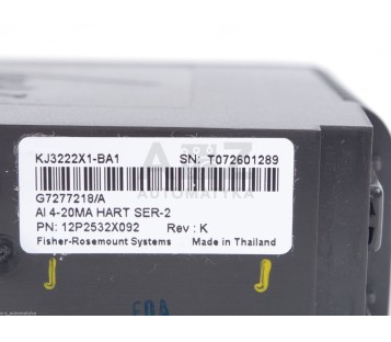 FISCHER EMERSON DELTA V KJ3222X1-BA1 KJ3222X1BA1 12P2532X092 REV. K