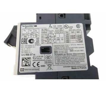 SCHNEIDER GV2ME07 1,6-2,5A