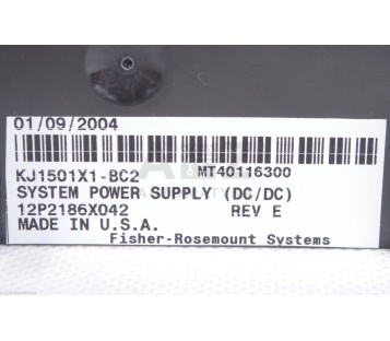 FISCHER EMERSON DELTA V KJ1501X1-BC2  KJ1501X1BC2 12P2186X042 REV. E