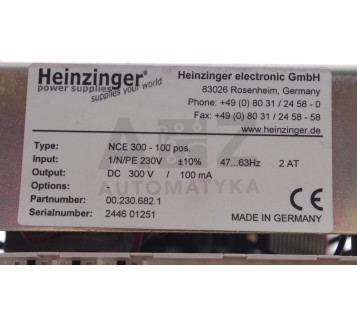 HEINZINGER NCE 300-100 POS  NCE300100POS 00.230.682.1 