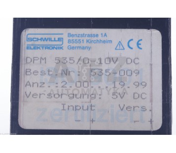 SCHWILLE DPM 535/0-10V DC DPM535010VDC 535-009 535009 