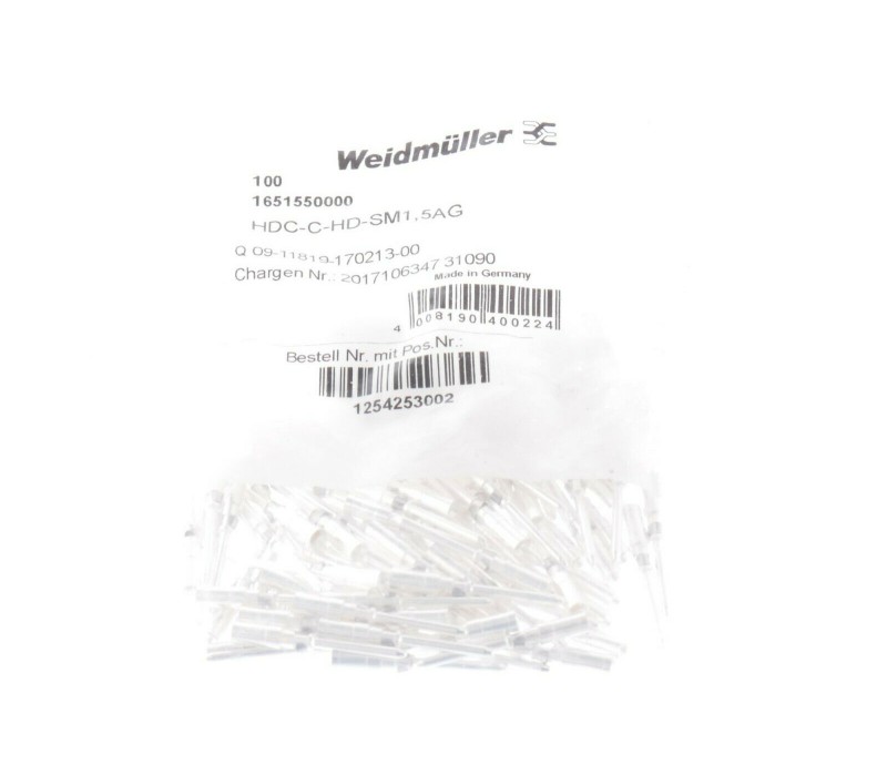 WEIDMULLER HDC-C-HD-SM1,5AG 100PCS HDCCHDSM1,5AG 1651550000 ! NEW ! 