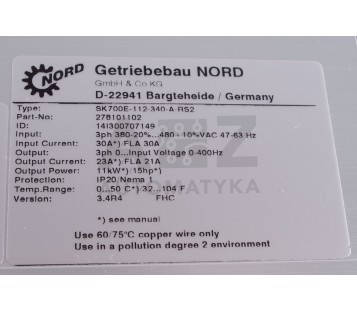 GETRIEBEBAU NORD D-22941  SK700E-112-340-A-RS2  SK700E112340ARS2