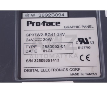 PRO-FACE PROFACE GRAPHIC PANEL  GP37W2-BG41-24V  GP37W2BG4124V  