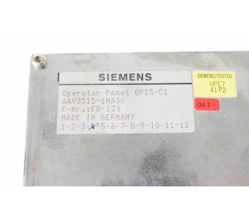 SIEMENS OP15-C1 6AV3515-1MA30 OP15C1 6AV35151MA30 (F8 BUTTON DEFECT)