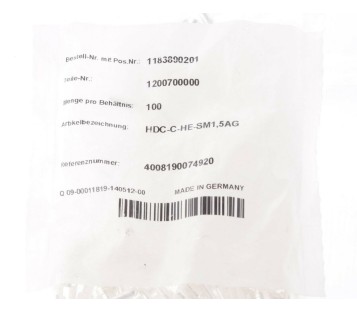 WEIDMULLER HDC-C-HE-SM1,5AG 1200700000 Crimp contacts HE ! 100PCS ! NEW ! 