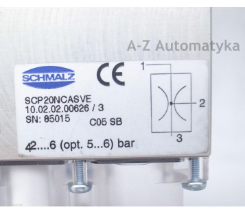 SCHMALZ: SCP20NCASVE 10.02.02.00626/3 + VS-V-A-PNP-S-M8 10.06.02.00070  ! NEW !