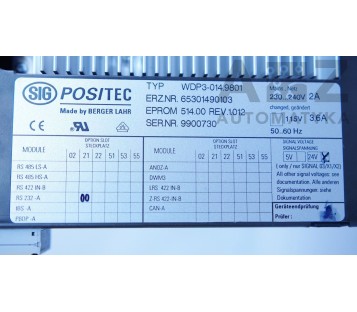 SIG POSITEC: BERGER LAHR WDP3-014.9801 65301490103  ! NEW !