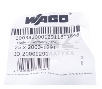 WAGO 2000-1291 20001291  End and intermediate plate ! 100PCS ! NEW !
